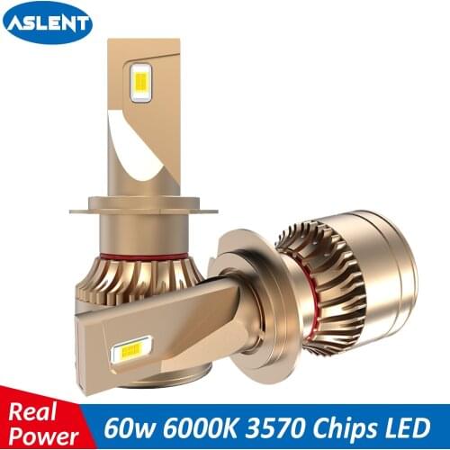ASLENT H4 LED H7 H11 H8 HB4 H1 9005 HB3 3570 Chips Auto Car Headlight Bulbs 60W 20000LM Car Accessories 6000K led fog light 12v