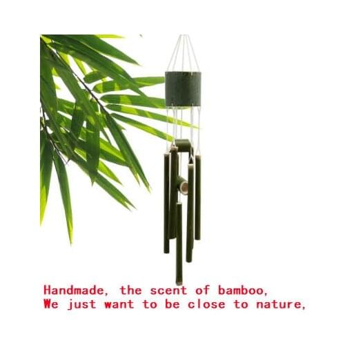 Bamboo wind chimes have a natural fresh smell and sound Handmade decoration Environmental protection, fresh bamboo door trim