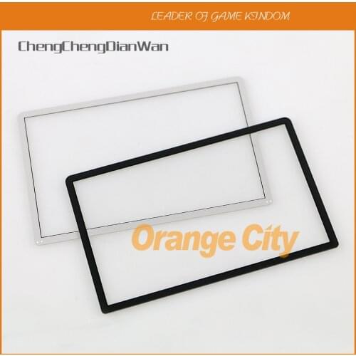 ChengChengDianWan Black & White Top Screen Frame Lens Cover LCD Screen Protector Film For New 3DS Console 10pcs/lot