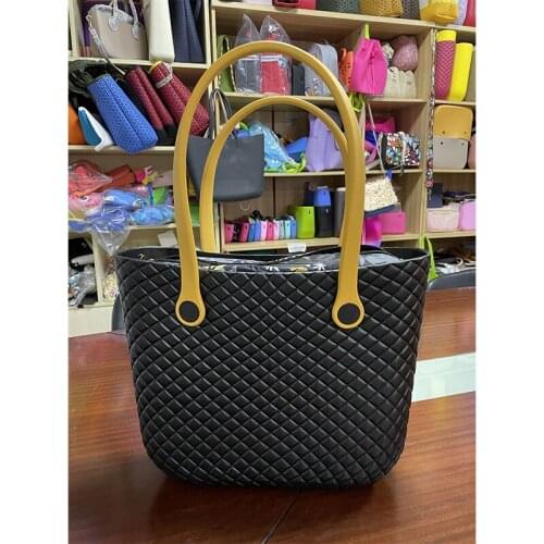 Black Ladies Shoulder Bag Fashion Design Double Pieces Handles Messenger Classic Large Capacity Handbag