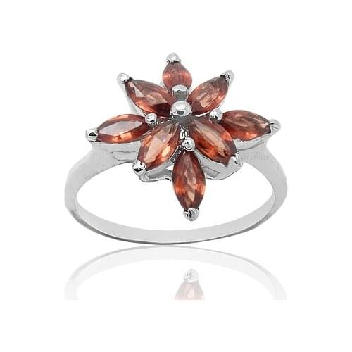 CoLife Jewelry VVS Grade Garnet Silver Ring for Party 2.5mm*5mm Natural Garnet Ring Fashion 925 Silver Garnet Jewelry