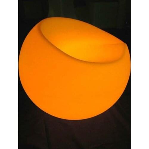 D56*H47cm Factory No.SK-LF33 LED Sofa Chair Glowing 16 color changing Hard PE Material for wedding decoration party event 1pc