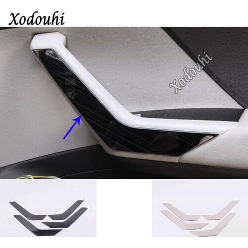For Volkswagen VW T-cross Tcross 2018 2019 2020 Car Cover Trim Stainless steel Door Inner Handle Armrest Handrail Frame Panel
