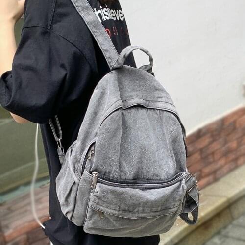 Travel Girl Fabric College Backpack Ladies Fashion Female Laptop Student Bag Harajuku Cute Retro Canvas Backpack Women Teen Bags