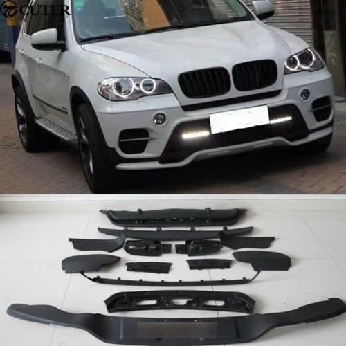 E70 X5 M-TECH Car body kit PP Unpainted front lip rear diffuser for BMW E70 X5 11-13