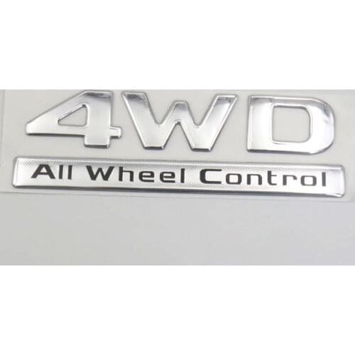 Chrome Silver 4WD All Wheel Control Emblem Plate Number /Letter logo Badge Car Stickers For Mitsubishi Pajero Sport OEM 7410B292
