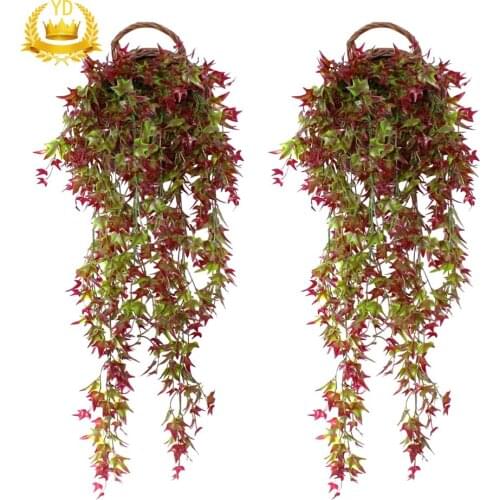 Fake Flower Wall Hanging Ivy Imitate Sweet Potato Leaves Home Decoration Hanging Hanging Simulation Plant Weeping Willow YDHS