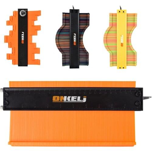 Contour Gauge With Lock Profile Alloy Edge Template Measure Ruler Wood Marking Laminate Tiles Measuring Tools Duplicator