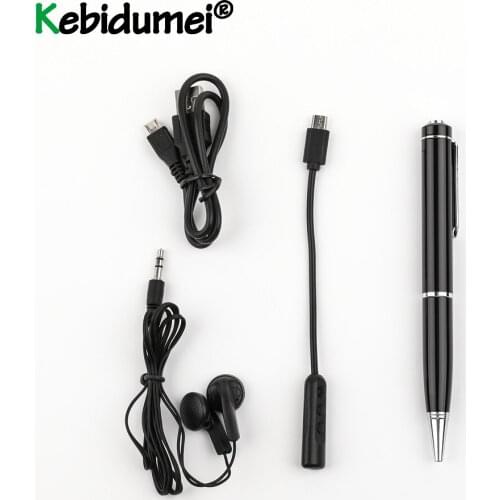 Kebidumei Rechargeable Digital Voice Recorder Pen USB 2.0 Audio Digital Voice Recorder Pen Sound mp3 player Headphone 3.5 stereo
