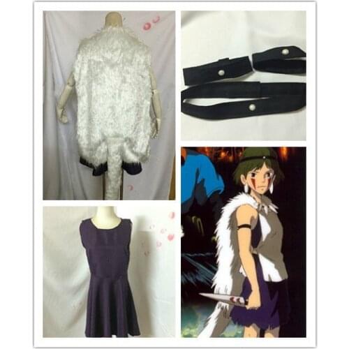 Princess Mononoke Hime san Cosplay Costume