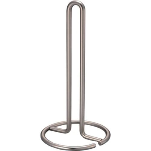 Creative kitchen paper towel iron rack electroplating sand nickel napkin rack vertical cling film rack tissue holder