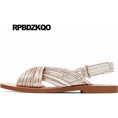 Summer Designer Women Sandals Flat Casual Slingback Strap Comfortable Beach Bow Ladies Shoes 2021 Holiday Bowtie Large Size