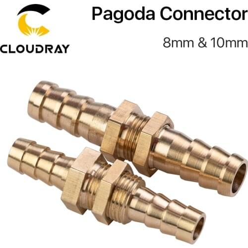 Cloudray Copper Pagoda head 8mm&10mm for Water Pipe Liquid Tube Gas pipe