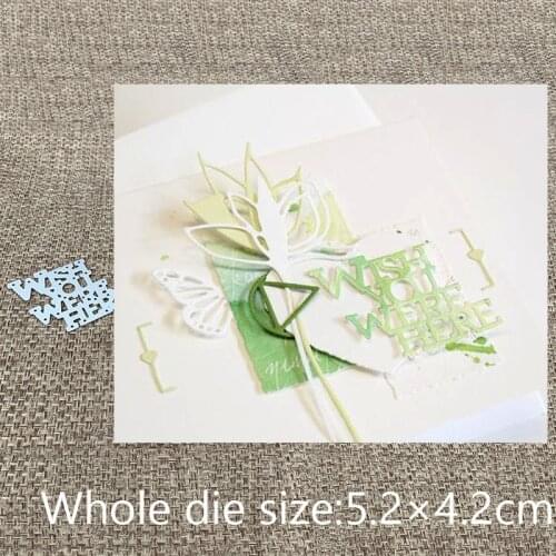 XLDesign Craft Metal Cutting Die cut dies wish you were here letter scrapbooking Album Paper Card Craft Embossing die cuts
