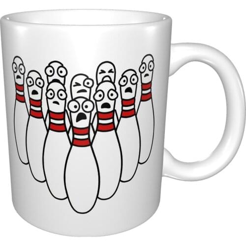 Bowling Pins Looking Scared100 Soft Mug Coffee Cup Coffee Mug Sublimation Blanks Paper Cups For Brigadier