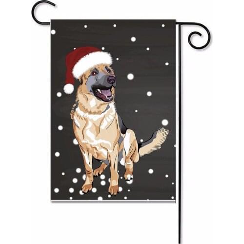 German Shepherd Designed Decorative Flags With Double Sided Printing Cute Garden Flags Home Banner Decorations