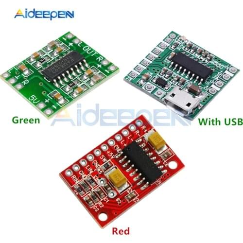 DC 2.5V-5.5V PAM8403 Super Mini Digital Amplifier Board 2 * 3W Class D Digital Amplifier Board Efficient Micro USB Power Supply