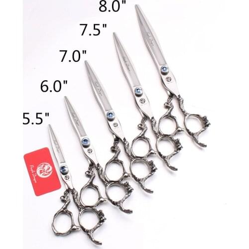 5.5" 6" 7" 7.5" 8" Professional Pet Grooming Scissors for Cat Dog Fur Slipper Hairdressers Hairdressing Scissors Y9216