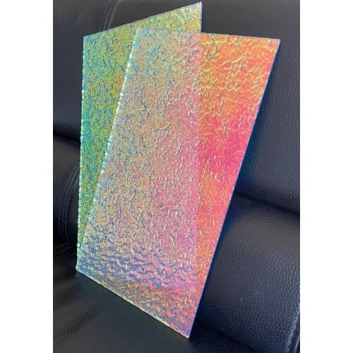Rock Grain Laser Plexiglass Rainbow Board Acrylic (PMMA) Iridescent/Radiant Sheet,Customize Oргстекло For Advertising/Decorate