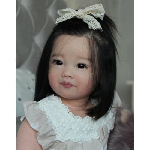 NPK 32Inch Leonie Huge Baby Toddler Reborn Princess Girl Realistic Doll Unfinished Doll Parts