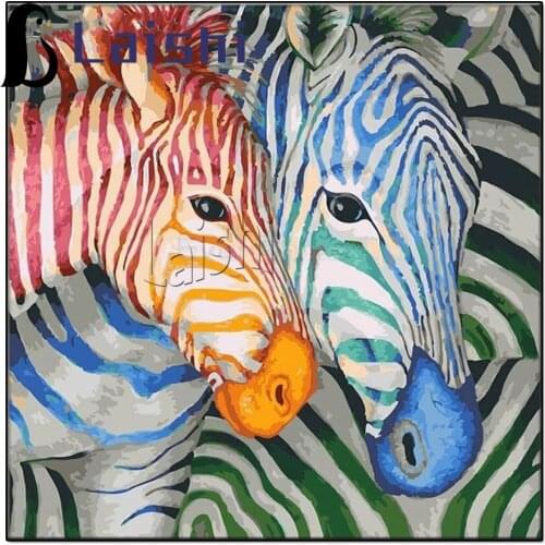 Handicrafts Abstract color Zebra Diamond Painting Full Square round Diamond Mosaic Cross Stitch Animals Pictures of Rhinestones