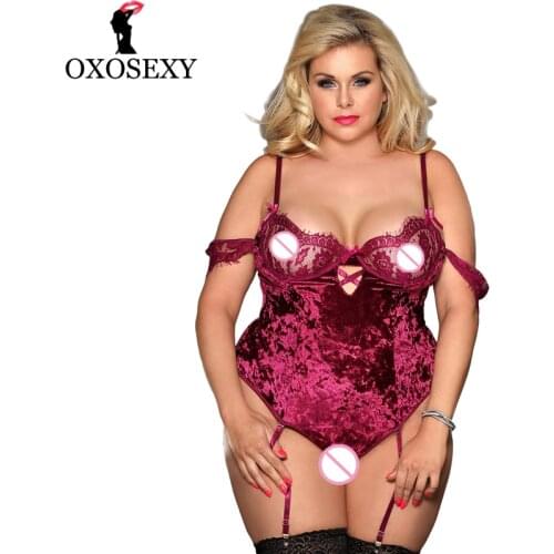Xxxl 5xl eyelash plus size Sexy lingerie hot women lace bandage garter belt bodysuit underwear erotic lingerie sexy costumes 257