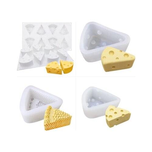 PRZY Silicone Mold Cheese Mousse Cake Mold Cheese Chocolate Molds DIY Ice Cream Mould Gypsum Chocolate Candle Candy Clay Resin