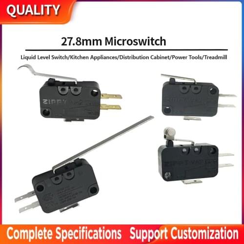 High Power 16A Large Current 27.8mm Micro Switch VA2 D2MV Light Moment Large Stroke Detection NO NC Kitchen Appliances Brakes KW
