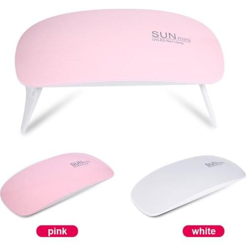 High Quality LED UV Nail Dryer Curing Lamp SUN Mini 6W Light Portable Gel Based Polish Nail Dryers