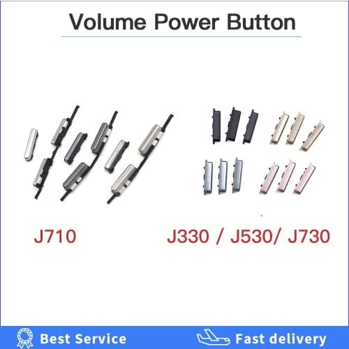 High quality Power Button Volume Side Button For Samsung J5 J7 2016 J510 J710 / j330 J5 J7 2018 J730 J530 Side Buttons replace