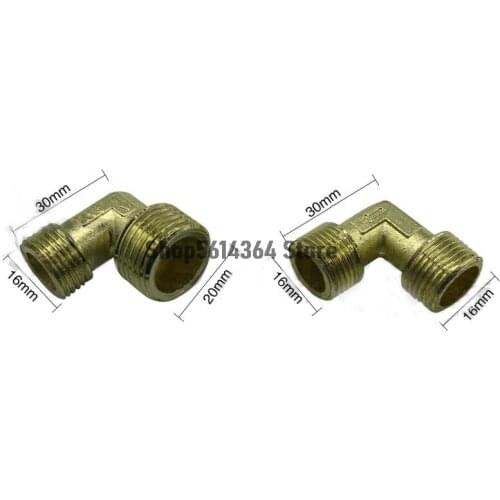 Gold Tone 90 Degree Male Elbow Connector for Air Compressor