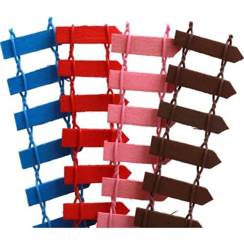 10 Pcs Miniature Landscapes Small Ornaments Meaty Wood Small Fence Ornaments Flexural Diy Toy Wooden Fence Fairy Garden