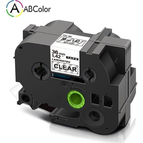 36mm TZe-161 TZe 161 tze161 Laminated Label Tape Black on Clear Printer Ribbon For Brother P Touch Label Maker PT-9200 PT-9400