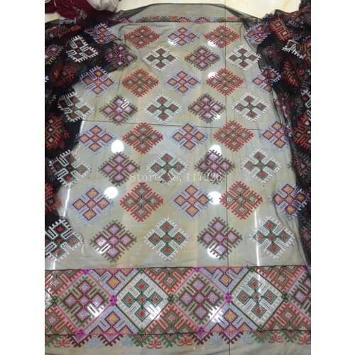 5yards good quality flower embroidered lace fabric nice luxury JRB-92711 tulle mesh lace for sawing