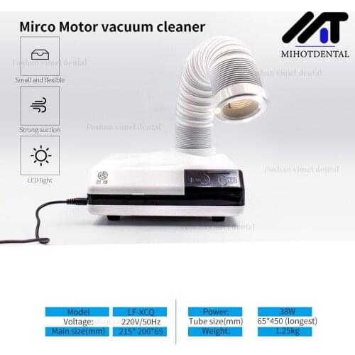 60W Dust Collector Extractor Dental Lab Grinding Vacuum Cleaner Dental Lab Equipment Dust Suction Machine for Polishing