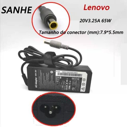 20V 3.25A 65W AC Laptop Adaptador De Carregador de Energia Para Lenovo B490 B590 V580