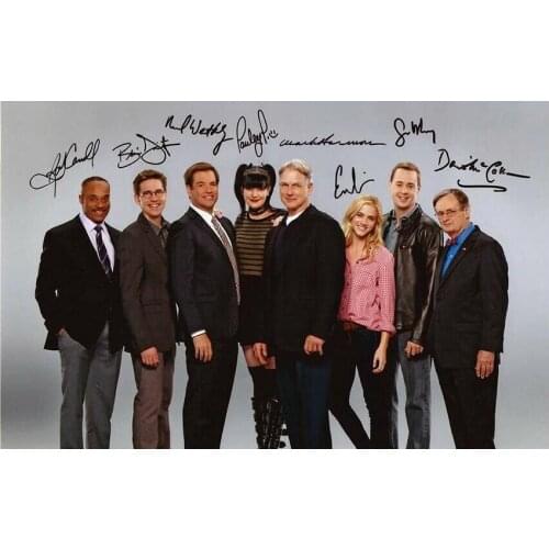 NCIS CAST AUTOGRAPH SIGNED Art Film Print Silk Poster Home Wall Decor 24x36inch