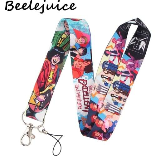 Bill and Teds Excellent Adventure Lanyards Cool Neck Strap webbings ribbons Phone Keys ID Card Holder Lanyard DIY Hang Ropes
