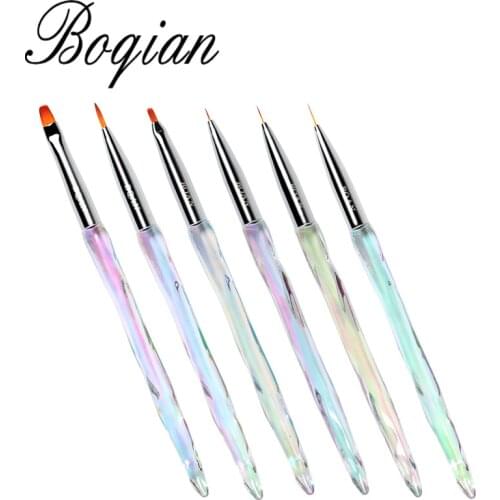 BQAN Diamond Gradient Nail Brush Gel Brush For Manicure Acrylic UV Gel Extension Pen For Nail Polish Painting Drawing Brush