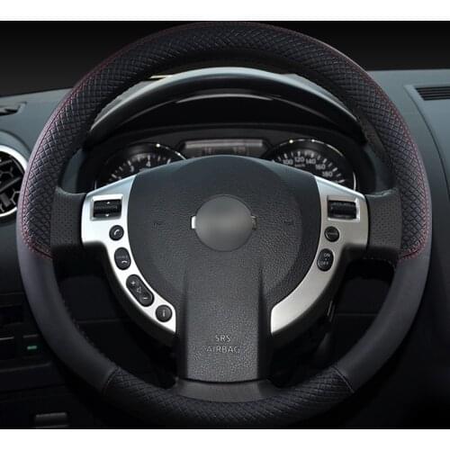 Leather Steering Wheel Cover for Nissan Teana Qashqai Juke Primera Versa Almera Terrano Kicks March Murano 350z Terrano NV200