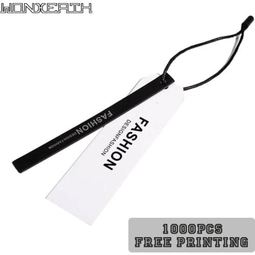 1000Sets Custom Swing Clothing Hang Tags Price Bag Brand Labels Printed Personalized Label with Strings
