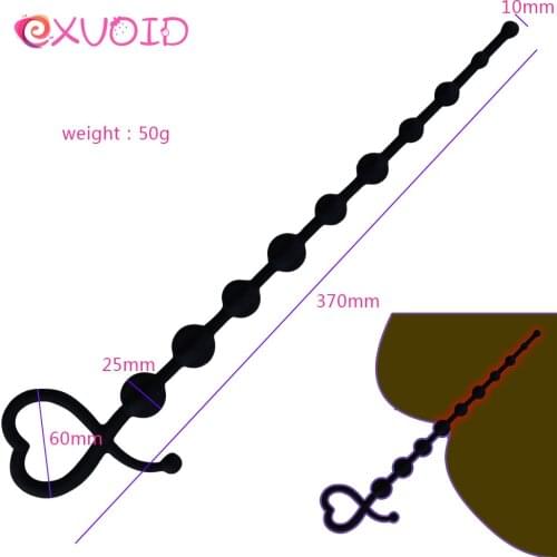EXVOID Anal Plug Silicone Butt Plug Adult Products Anal Sex Toys for Women Long Anal Beads Adult Products Prostate Massage