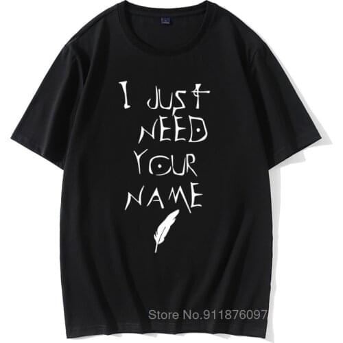 Death Note T shirt I Just Need Your Name Letter Print T-shirt Anime Breathable 100% Cotton Hip Hop Tee Shirt