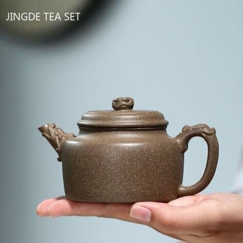 Chinese Yixing Raw Ore Tea Pot Purple Clay Teapot Beauty Kettle Home Handmade Tea Set Customized Gifts Tie Guanyin 160ml