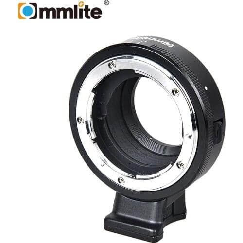 COMMLITE CM-NF-MFT Lens Mount Adapter Ring Manual Focus 8 Stop Dial 1/4 Tripod Mount for Nikon F Lens to for M4/3 Mount Cameras
