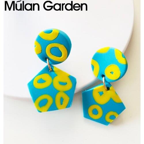 Creative Trendy Color Polymeric Clay Earrings for Women Handmade Cute Soft Clay Earrings Fashion Jewelry Accessories Girl Gifts