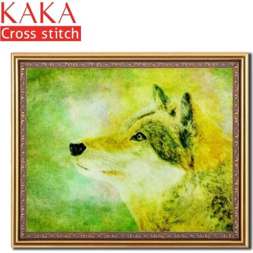 Cross stitch kits,Embroidery needlework sets with printed pattern,11CT-canvas for Home Decor Painting,Animals Full NCKA030