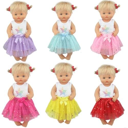 2020 New Lovely five pointed star dress For 42 cm Nenuco Doll 17 Inches Baby Doll Clothes