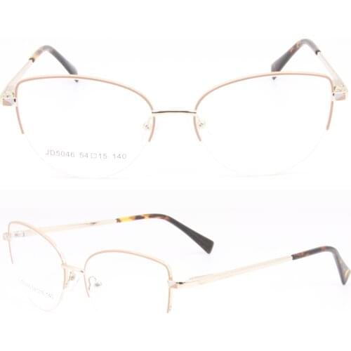 Half-rimless Eyewear Cat Ear New Fashion Glasses Frames JD5046