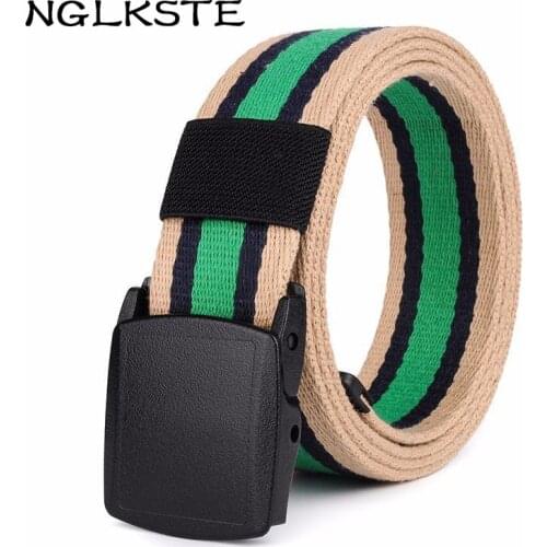 NGLKSTE Mens military belts resin buckles polyester outdoor tactics belts jeans high quality belt canvas for men and women